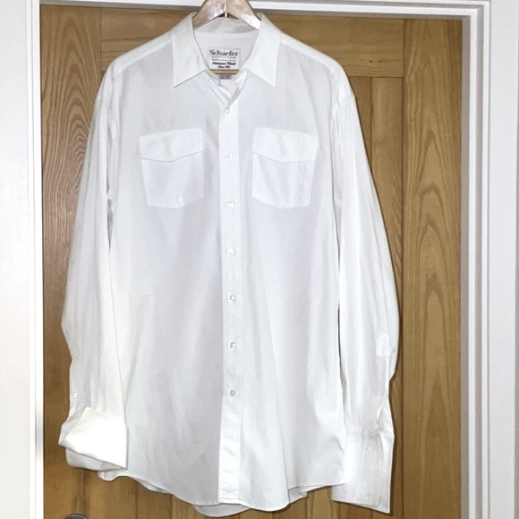Vintage Schaefer Outfitter, White, Western Button Up Shirt. 17.5 X 36 / 37. - Picture 2 of 14